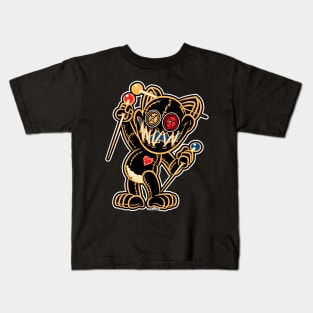 VooDoo Black Kitty Cat Doll Pittsburg Colors Kids T-Shirt